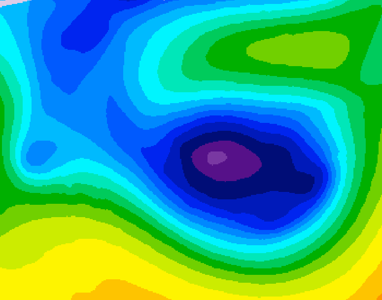 GDPS 500 millibar geopotential height 114 hour forecast chart for Canada based on 2025/12/28 0000Z data