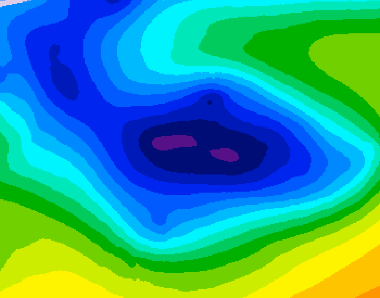 GDPS 500 millibar geopotential height 156 hour forecast chart for Canada based on 2025/12/28 0000Z data