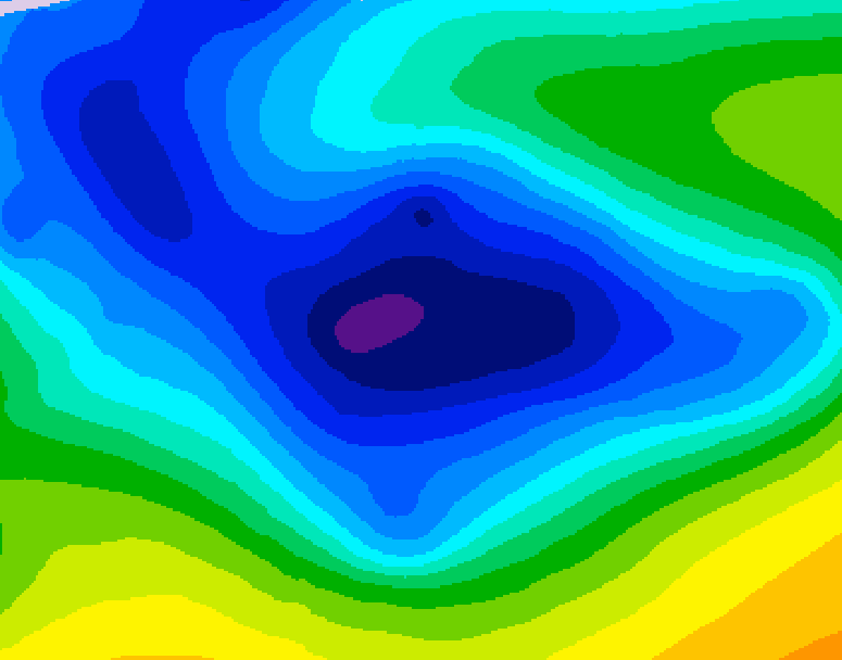 GDPS 500 millibar geopotential height 162 hour forecast chart for Canada based on 2025/12/28 0000Z data