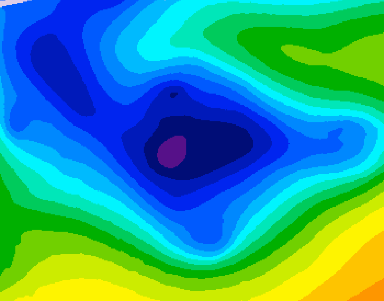 GDPS 500 millibar geopotential height 168 hour forecast chart for Canada based on 2025/12/28 0000Z data