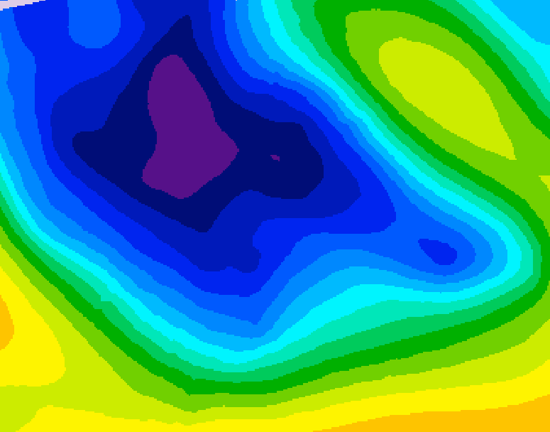 GDPS 500 millibar geopotential height 234 hour forecast chart for Canada based on 2025/12/28 0000Z data