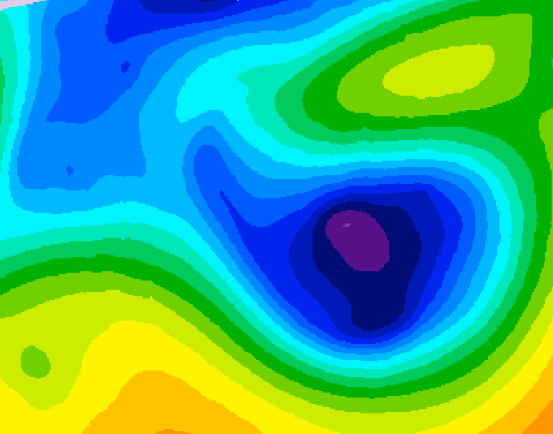 GDPS 500 millibar geopotential height 084 hour forecast chart for Canada based on 2025/12/28 1200Z data