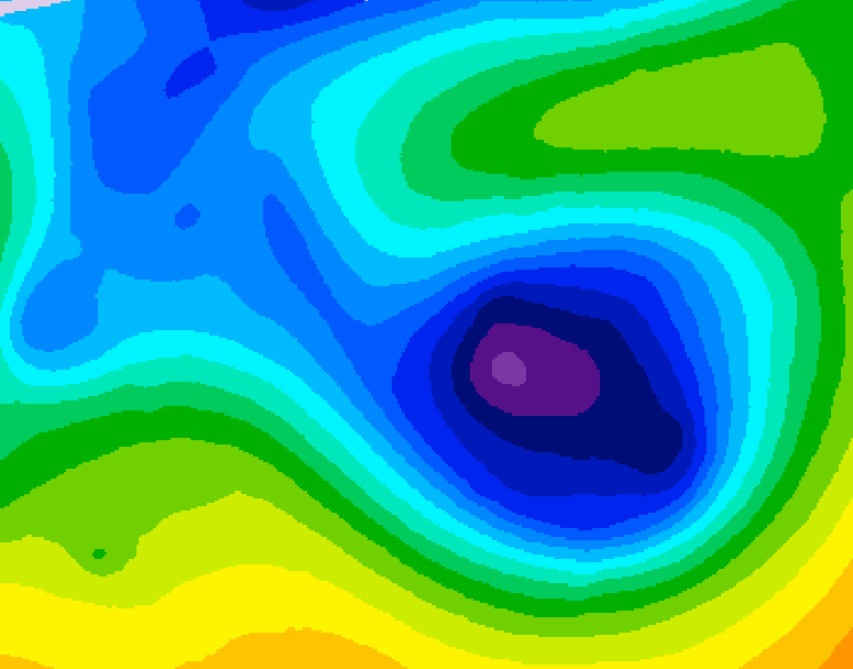 GDPS 500 millibar geopotential height 096 hour forecast chart for Canada based on 2025/12/28 1200Z data