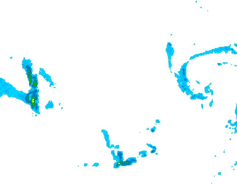 GDPS precipitation 012 hour forecast chart for Canada based on 2025/12/28 0000Z data