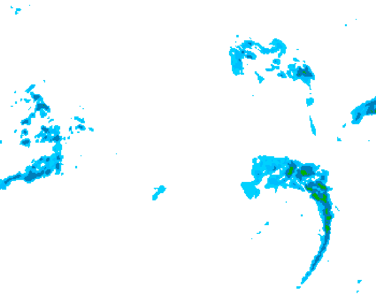 GDPS precipitation 054 hour forecast chart for Canada based on 2025/12/28 0000Z data