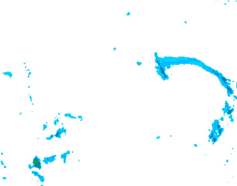 GDPS precipitation 138 hour forecast chart for Canada based on 2025/12/28 0000Z data