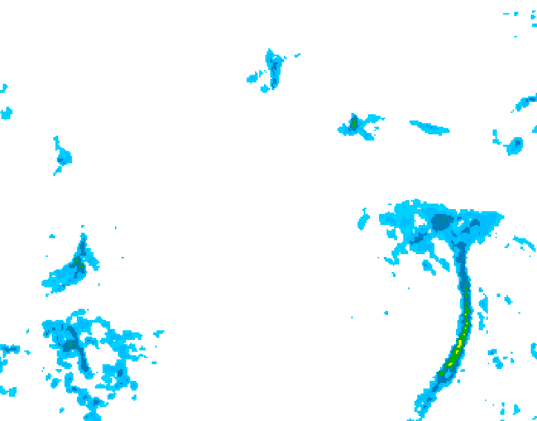 GDPS precipitation 192 hour forecast chart for Canada based on 2025/12/28 0000Z data