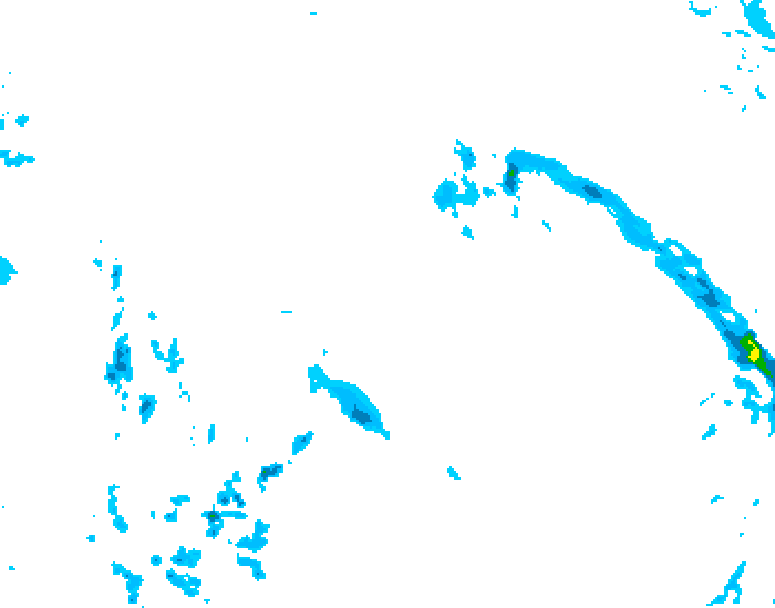 GDPS precipitation 222 hour forecast chart for Canada based on 2025/12/28 0000Z data