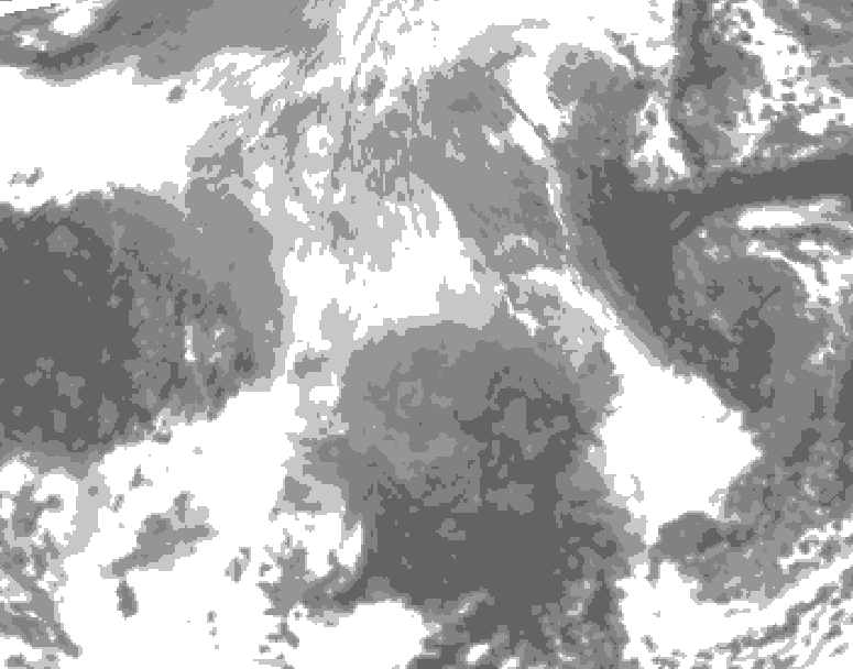 GDPS total cloud 012 hour forecast chart for Canada based on 2025/12/28 0000Z data