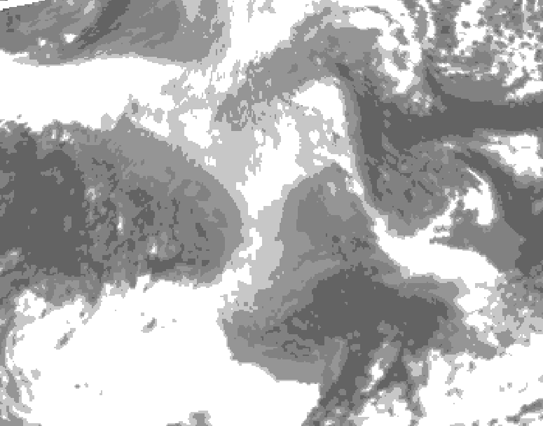 GDPS total cloud 030 hour forecast chart for Canada based on 2025/12/28 0000Z data