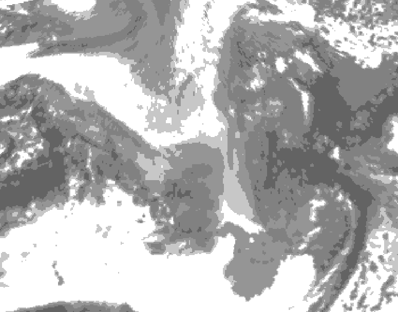 GDPS total cloud 060 hour forecast chart for Canada based on 2025/12/28 0000Z data