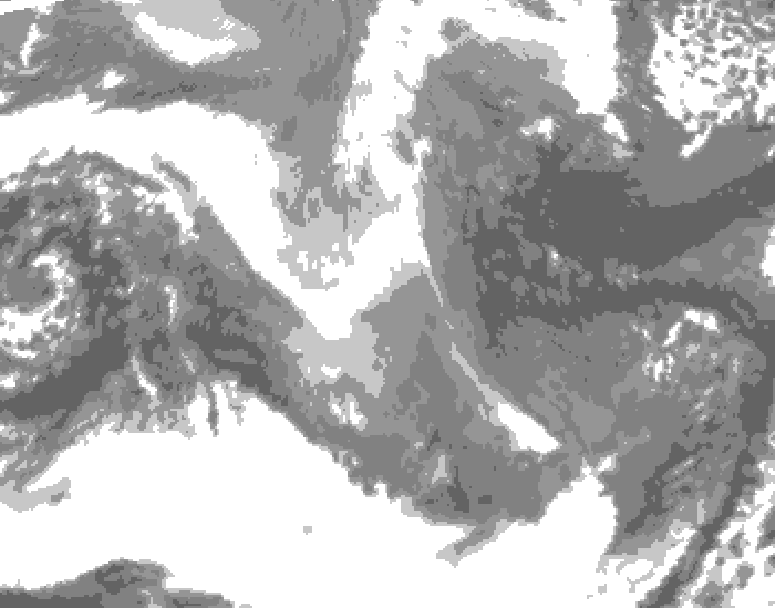 GDPS total cloud 072 hour forecast chart for Canada based on 2025/12/28 0000Z data