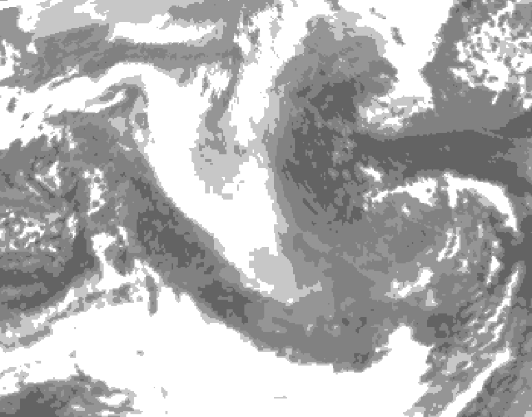 GDPS total cloud 084 hour forecast chart for Canada based on 2025/12/28 0000Z data