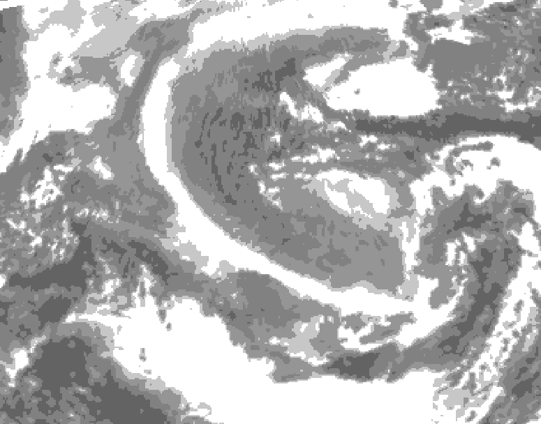 GDPS total cloud 114 hour forecast chart for Canada based on 2025/12/28 0000Z data
