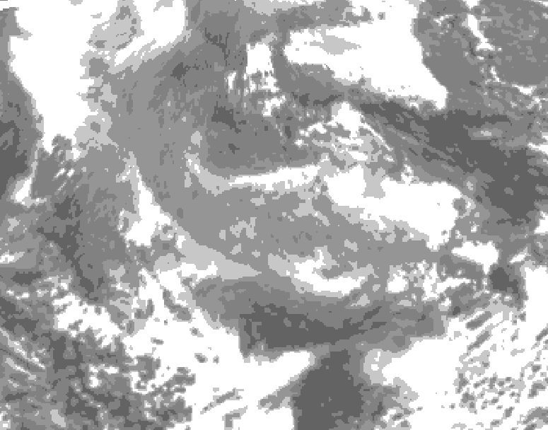 GDPS total cloud 156 hour forecast chart for Canada based on 2025/12/28 0000Z data