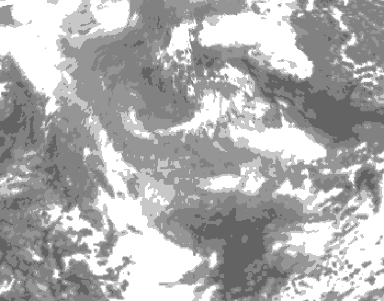 GDPS total cloud 162 hour forecast chart for Canada based on 2025/12/28 0000Z data