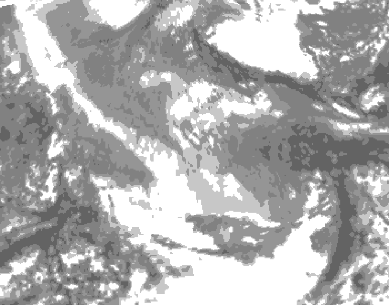 GDPS total cloud 198 hour forecast chart for Canada based on 2025/12/28 0000Z data