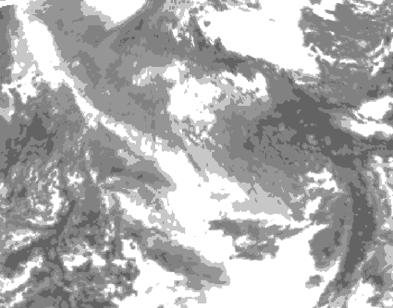 GDPS total cloud 204 hour forecast chart for Canada based on 2025/12/28 0000Z data
