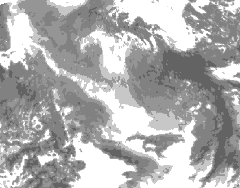 GDPS total cloud 210 hour forecast chart for Canada based on 2025/12/28 0000Z data