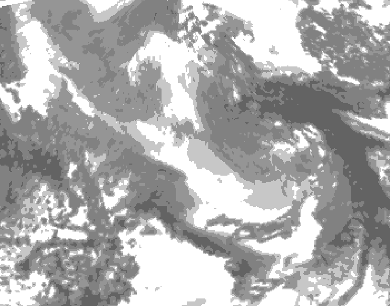 GDPS total cloud 216 hour forecast chart for Canada based on 2025/12/28 0000Z data