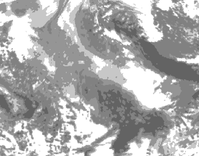 GDPS total cloud 240 hour forecast chart for Canada based on 2025/12/28 0000Z data