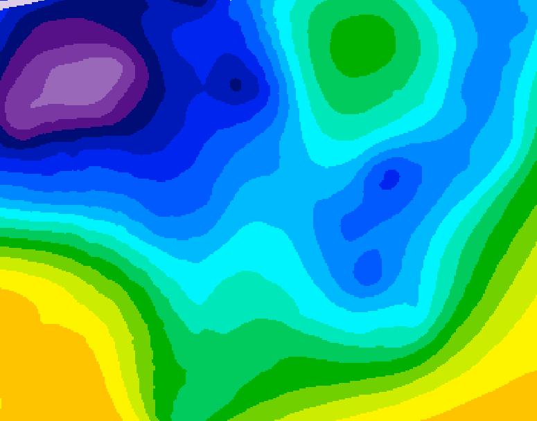 GDPS 500 millibar geopotential height 216 hour forecast chart for Canada based on 2025/12/29 0000Z data