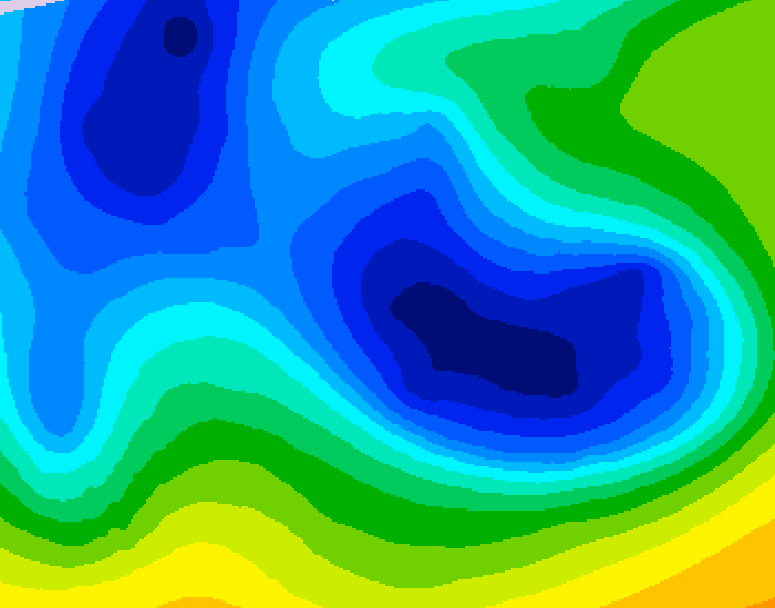 GDPS 500 millibar geopotential height 108 hour forecast chart for Canada based on 2025/12/29 1200Z data