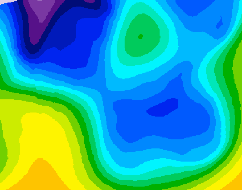 GDPS 500 millibar geopotential height 216 hour forecast chart for Canada based on 2025/12/29 1200Z data
