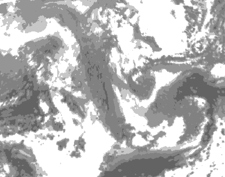 GDPS total cloud 234 hour forecast chart for Canada based on 2025/12/29 0000Z data