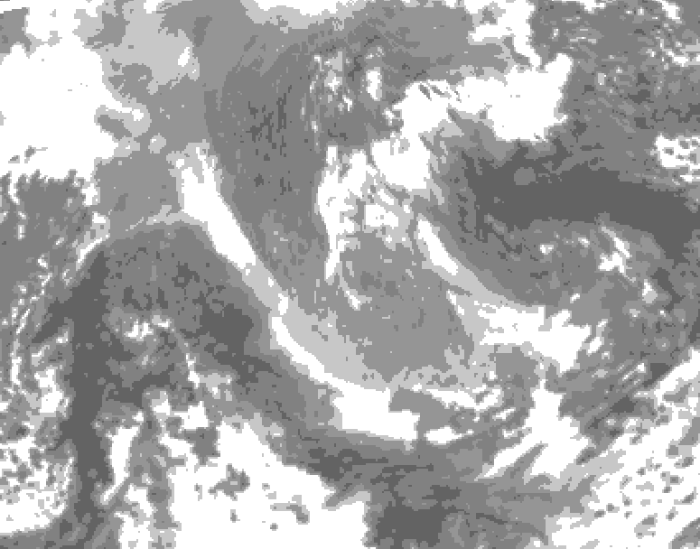 GDPS total cloud 108 hour forecast chart for Canada based on 2025/12/29 1200Z data