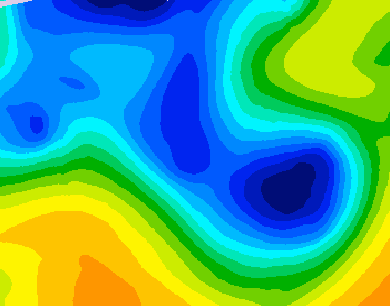 GDPS 500 millibar geopotential height 024 hour forecast chart for Canada based on 2025/12/30 0000Z data