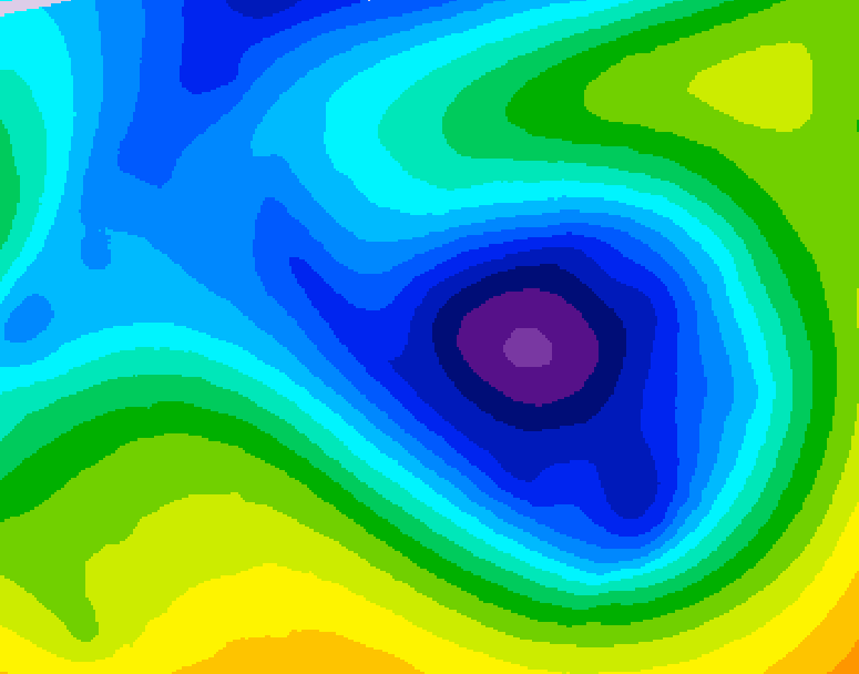 GDPS 500 millibar geopotential height 060 hour forecast chart for Canada based on 2025/12/30 0000Z data