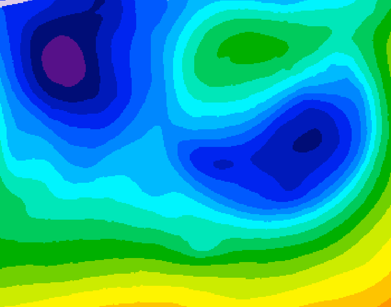 GDPS 500 millibar geopotential height 144 hour forecast chart for Canada based on 2025/12/30 0000Z data