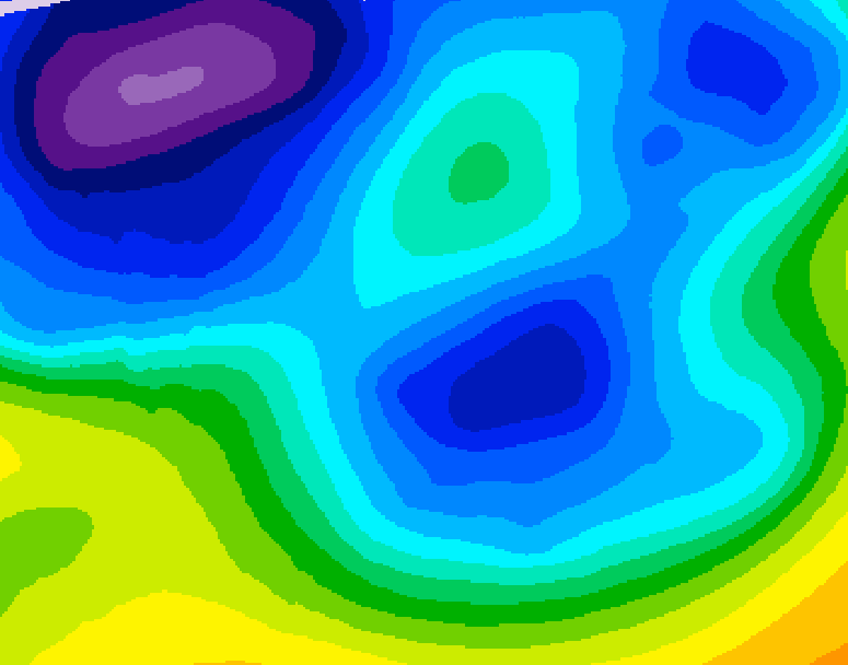 GDPS 500 millibar geopotential height 192 hour forecast chart for Canada based on 2025/12/30 0000Z data