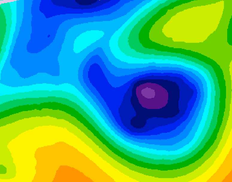 GDPS 500 millibar geopotential height 030 hour forecast chart for Canada based on 2025/12/30 1200Z data