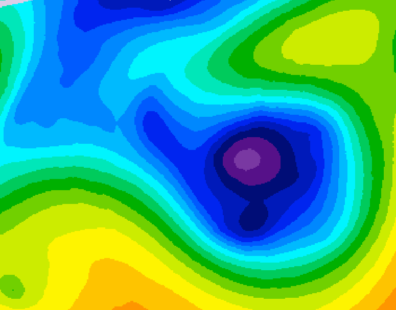 GDPS 500 millibar geopotential height 036 hour forecast chart for Canada based on 2025/12/30 1200Z data