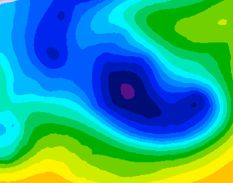 GDPS 500 millibar geopotential height 078 hour forecast chart for Canada based on 2025/12/30 1200Z data