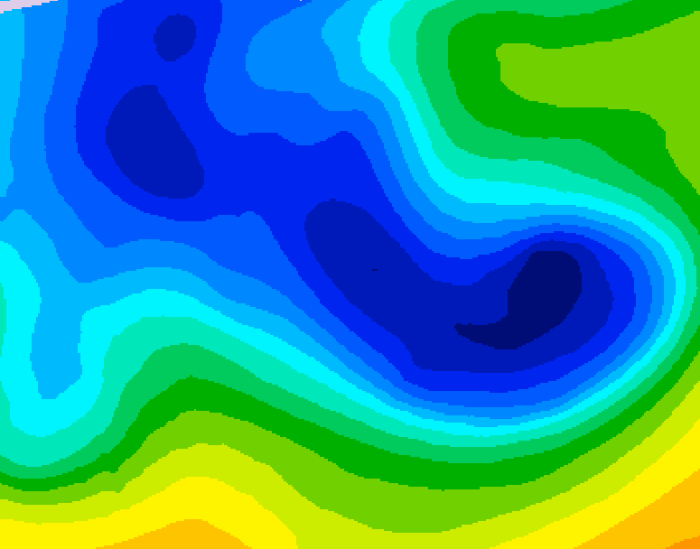 GDPS 500 millibar geopotential height 090 hour forecast chart for Canada based on 2025/12/30 1200Z data