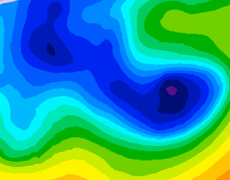 GDPS 500 millibar geopotential height 096 hour forecast chart for Canada based on 2025/12/30 1200Z data