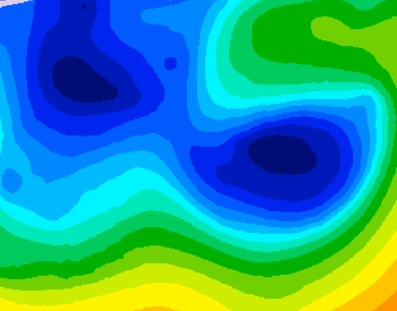 GDPS 500 millibar geopotential height 108 hour forecast chart for Canada based on 2025/12/30 1200Z data