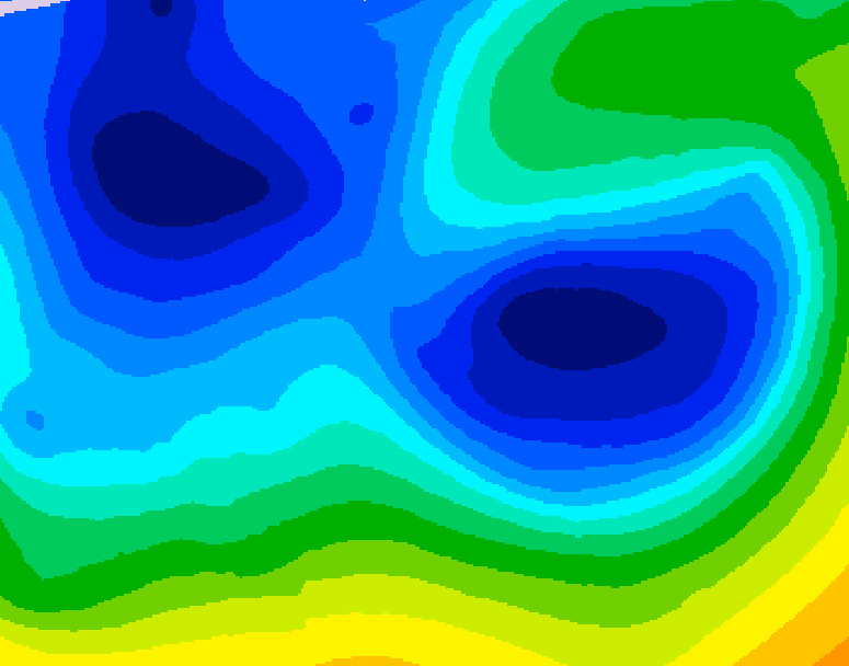 GDPS 500 millibar geopotential height 114 hour forecast chart for Canada based on 2025/12/30 1200Z data