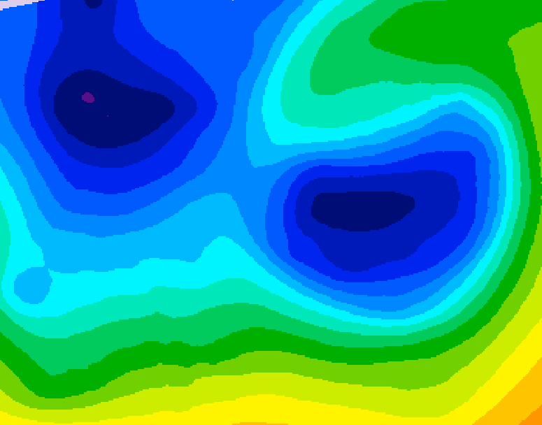 GDPS 500 millibar geopotential height 120 hour forecast chart for Canada based on 2025/12/30 1200Z data