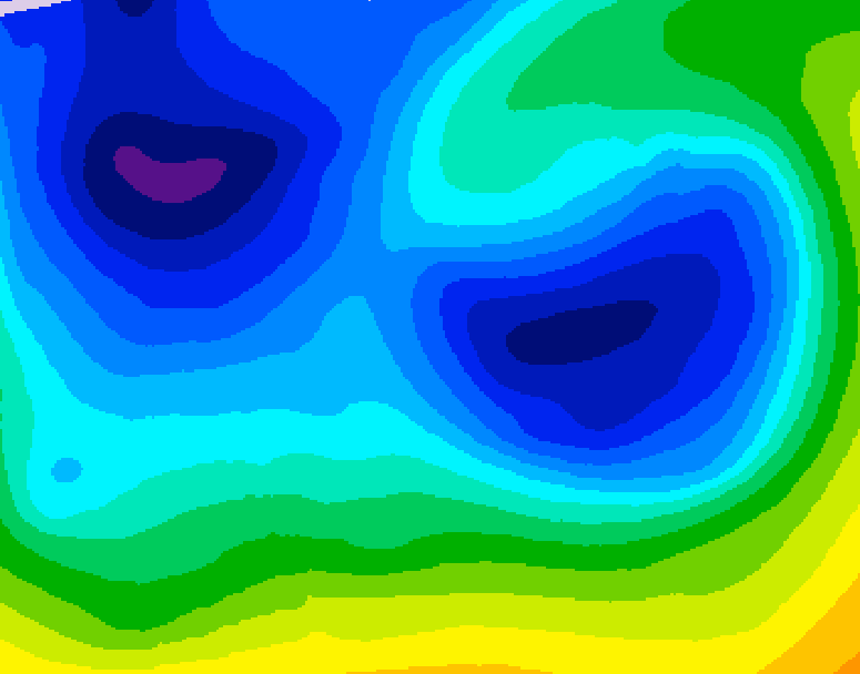 GDPS 500 millibar geopotential height 126 hour forecast chart for Canada based on 2025/12/30 1200Z data