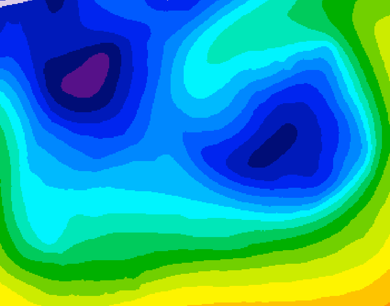 GDPS 500 millibar geopotential height 138 hour forecast chart for Canada based on 2025/12/30 1200Z data