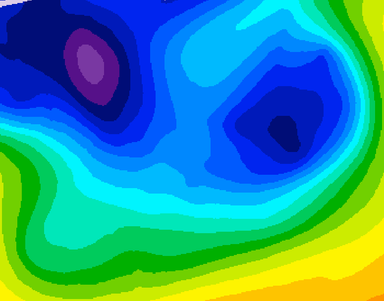 GDPS 500 millibar geopotential height 156 hour forecast chart for Canada based on 2025/12/30 1200Z data