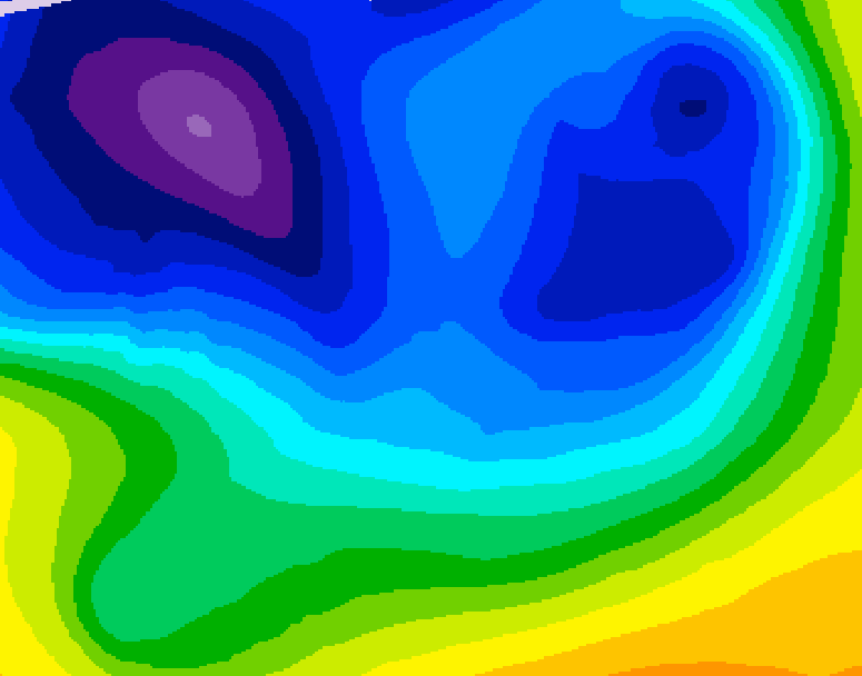 GDPS 500 millibar geopotential height 168 hour forecast chart for Canada based on 2025/12/30 1200Z data