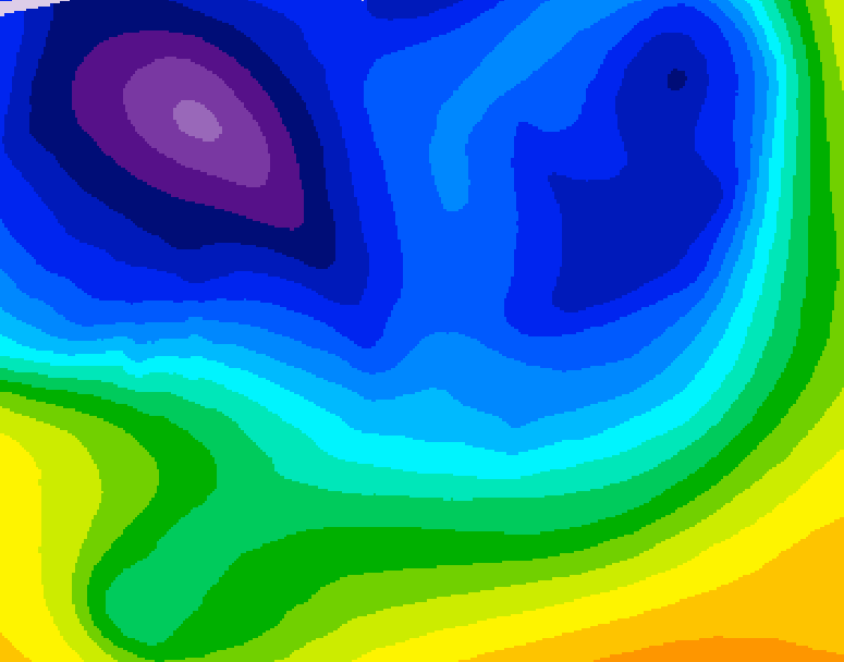 GDPS 500 millibar geopotential height 174 hour forecast chart for Canada based on 2025/12/30 1200Z data