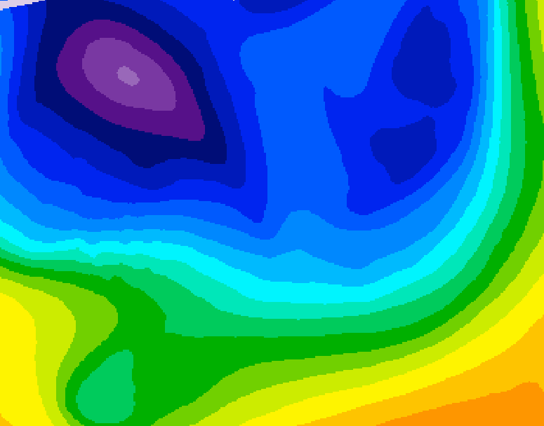 GDPS 500 millibar geopotential height 180 hour forecast chart for Canada based on 2025/12/30 1200Z data
