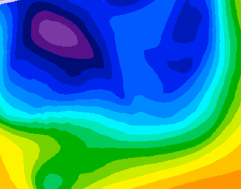 GDPS 500 millibar geopotential height 186 hour forecast chart for Canada based on 2025/12/30 1200Z data