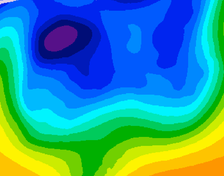 GDPS 500 millibar geopotential height 210 hour forecast chart for Canada based on 2025/12/30 1200Z data